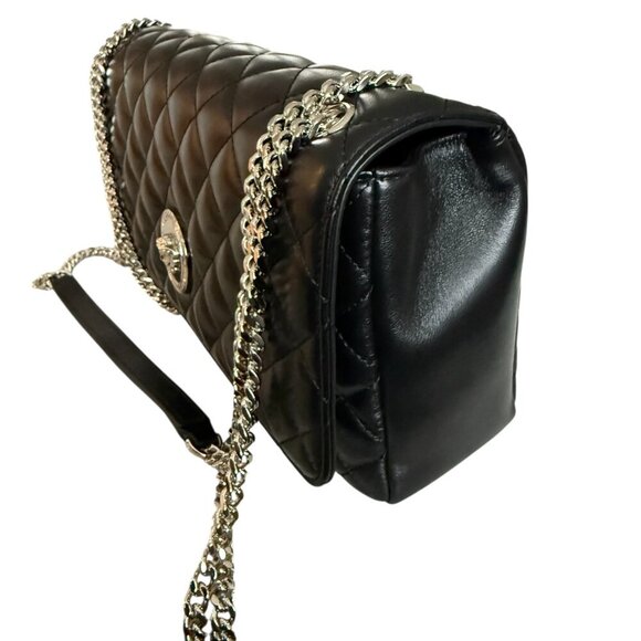 Versace Black Quilted Lambskin Leather Crossbody Shoulder Bag, 1013353, Italy - Picture 6 of 16